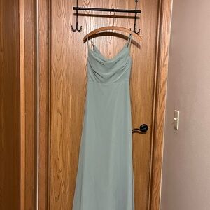 Azazie Daenerys Matcha Cowl Neck Bridesmaid Dress Gown Women's XS/S (A4 Altered)